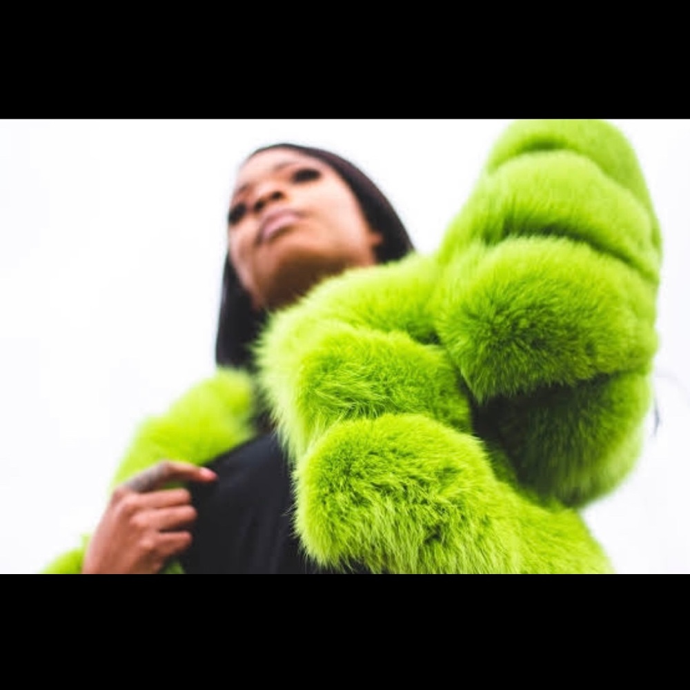 Apple green fox fur 🍏